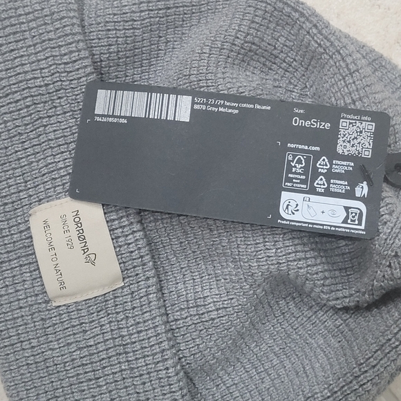 Norrona /29 Heavy Cotton Grey Melange Unisex Beanie One Size main image 6